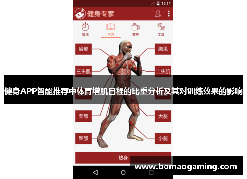 健身APP智能推荐中体育增肌日程的比重分析及其对训练效果的影响